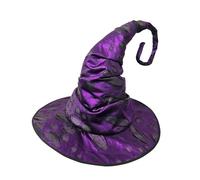 Ladies Black Witch Hat - Halloween Day of the Dead Corpse Bride - Adults Pointy Witch Hat - Fancy Dress Carnival Accessories - Women's Witch or Wizards Outfit