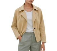 Ladies Blazer Coat - Jacket Women's Casual Temperament Women's High End Sense Solid Color Short Suit (Beige S)