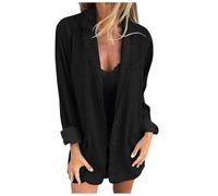 Ladies Blazer Jackets Long Sleeve - Plus Size Denim Jackets Women - Blazer SummerCardigans Long Lightweight Summer Jacket Oversized Denimjackets Distressed Denimjacket Cardigans Suitjackets Size 16