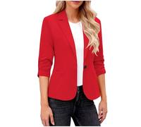Ladies Blazer Jackets,Women Solid Button Blazers Suit Coat Long Sleeve Classic Formal Coats Fall Business Casual Work Office Elegant Jackets Open Front Cardigans Outerwear Tops with Pocket S-3XL