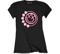 Ladies Blink-182 Six Arrow Smile Official Tee T-Shirt Womens Girls (X-Large) Black