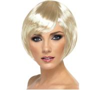Ladies Blonde 60s Babe Bobbed Wig