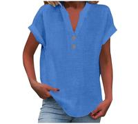 Ladies Blouses UK Summer Loose Blouses Cap Sleeve V Neck T-Shirts Oversized Lightweight Tunic Top Ladies Casual Tee Shirt Plus Size My Orders
