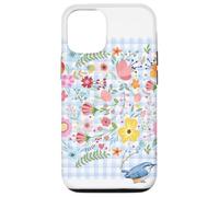 LADIES BOHO FLORAL WATERCOLOR BOTANICAL FLOWER BLUETIT BIRD Case for iPhone 12/12 Pro