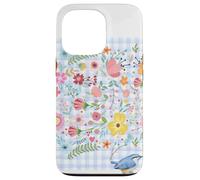 LADIES BOHO FLORAL WATERCOLOR BOTANICAL FLOWER BLUETIT BIRD Case for iPhone 13 Pro