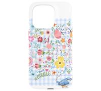 LADIES BOHO FLORAL WATERCOLOR BOTANICAL FLOWER BLUETIT BIRD Case for iPhone 15 Pro