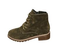 Ladies Boots Side Zip Lace Up Round Toe Low Chunky Heel for Daily Walking | Womens Ankle Boots feature a side zip, lace-up fastening and a round toe for daily wear, work, shopping, travel, city walks
