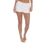 Ladies Borg Winter Chunky Shorts Fluffy Cosy Cream L