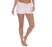 Ladies Borg Winter Chunky Shorts Fluffy Cosy Pink S