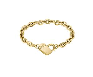 Ladies BOSS Dinya Yellow Gold Coloured Heart Bracelet