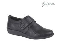 Ladies Boulevard Extra Wide EE Shoes Touch Fastening Padded Smart Office Work