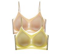 Ladies Bra, Women'S Front Side Buckle Lace Edge Without Steel Ring Movement Seamless Gathering Adjustment Yoga Sleep Large Bra