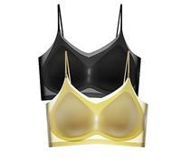 Ladies Bra, Women'S Front Side Buckle Lace Edge Without Steel Ring Movement Seamless Gathering Adjustment Yoga Sleep Large Bra
