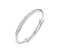 Ladies Bracelets - Silver Bangles Fashion Cuff Bangle Chain Bracelets Adjustable Shiny Bracelet Ladies Jewelry Gift Mother's Day Birthday Gifts for Women Mom Wife