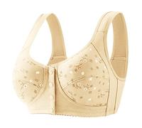 Ladies Bras Front Fastening for Older Lady Sale, Push up Sports Bras Women Comfortable Seamless Minimizer bra Women's Front Fastening Bras Full Cup Non Wired Backbra Birthday Gifts for Her