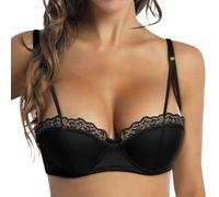 Ladies Bras Womens 1/4 Cup Push Up Bra Underwire See Through Lace Bandeau Shelf Garland with Lights Breathable Cotton Balconette Plus Size Work Office Under T-Shirt