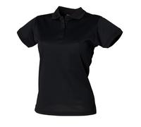 Ladies Breathable Polo Henbury Womens Coolplus Wicking Short Sleeve Sports Shirt