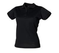 Ladies Breathable Polo Henbury Womens Coolplus Wicking Short Sleeve Sports Shirt