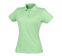 Ladies Breathable Polo Henbury Womens Coolplus Wicking Short Sleeve Sports Shirt