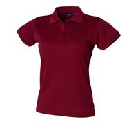 Ladies Breathable Polo Henbury Womens Coolplus Wicking Short Sleeve Sports Shirt