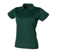 Ladies Breathable Polo Henbury Womens Coolplus Wicking Short Sleeve Sports Shirt