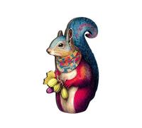 Ladies Brooches Cute And Fashionable Animal Brooch Wooden Brooch Retro Wooden Animal Female Girl Star Badges (F, 6cm)