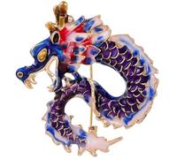 Ladies Brooches Fashion Animal Brooch for Women - Brides Created Collar Lapel Pin Refined Purple Dragon Broaches Enamel Cute Animals Pins for Women UC3116
