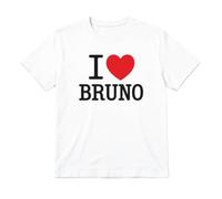 Ladies Bruno Mars I Heart Bruno White Baby Tee