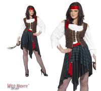 Ladies Caribbean style budget Pirate Fancy Dress Costume