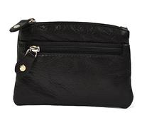 Ladies Butter Soft Genuine Leather Coin Purse (Black)