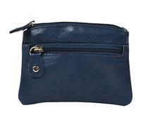 Ladies Butter Soft Genuine Leather Coin Purse (Navy)