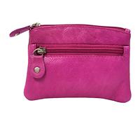 Ladies Butter Soft Genuine Leather Coin Purse (Pink)