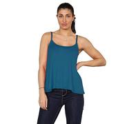 Ladies Camisole Tops for Women UK Plain Strappy Swing Vest Summer Flared Sleeveless Spaghetti Tank Top Teal ML UK 12/14
