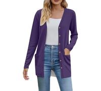 Ladies Cardigans For Women Women’S Fall Fashion Cardigan Lightweight Soft Knit Long Sleeve Open Front Coat With Pockets Lace Uk Purple Sweatshirt Cropped Jackets Black Size 14 Womens Evening