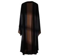 Ladies Cardigans,Long Chiffon Cardigans Long Sleeve Open Front Thin Summer Lightweight Sheer Shawl Bolero Shrug Loose Kaftan Boho Roomy Kimono Beach Bikini Cover Up Dresses Black XL
