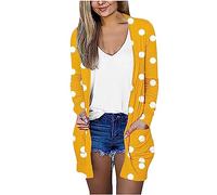 Ladies Cardigans Polka Dot Printed Shawl Long Sleeve Women'S Sweaters Pocket Slim Thin Open Front Ladies Jacket Flowy Pullover Ladies Jumper Classic Clearance Casual Clothes