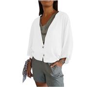 Ladies Cardigans Size 12 Solid V Neck Jacket for Women Long Sleeve Lined Button Up Cable Knit Cardigan Women Cotton Linen Cropped Short Cardigans for Women UK Cardigans Women Button Down Sweater