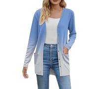 Ladies Cardigans Size 18 Uk Women’S Fall Fashion Cardigan Lightweight Soft Knit For Women Long Sleeve Open Front Coat With Pockets Chiffon Tops White Sweater Short Cropped Wool Jacket Ribbed