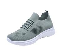 Ladies Casual Shoes Womens Slip On Trainers Lightweight Breathable Mesh Orthopedic Tennis Walking Shoes Ladies Soft Sole Arch Support Non Slip Wide Fit Thick Bottom Wedge Sneakers Green