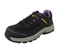 Ladies Caterpillar Lace Up Steel Toe Wide Fit Work Shoes - Elmore ST S1 P HRO
