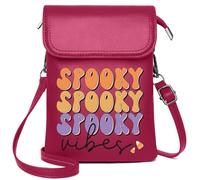 Ladies Cell Phone Purse Phone Bags for Women Halloween Pumpkin Ghost Cemetery Witch Skeleton Bat Haunted Christmas Birthday Present Elegant Gift for Mother's Day