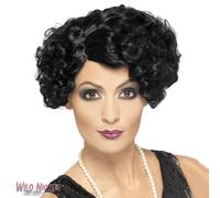 Ladies Charleston Black Flapper Wig 1920s