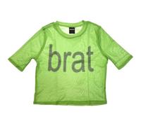 Ladies Charli XCX Brat Mesh Crop Top Official Tee T-Shirt Womens Girls