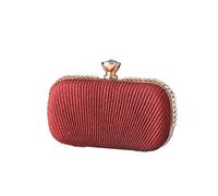 Ladies Charming Glittering Handbag Shoulder Women Clutch Rhinestone Evening Bridal Wedding Elegant Crossbody(Red)