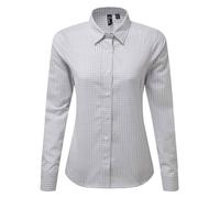 Ladies Check Long Sleeve Shirt Premier Womens Polycotton Gingham Blouse
