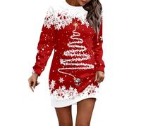 Ladies Christmas Dress, Christmas Dresses For Women UK Red Dresses For Women UK Plus Size Santa Dress Red Fancy Costumes Mrs Santa Claus Costume
