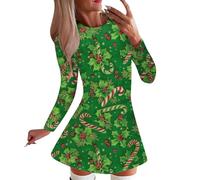 Ladies Christmas Dress, Long Black Skirt Mrs Claus Outfit Black Wrap Dress Christmas Party Dresses Adult Costume Long Sleeve Santa Print Ladies Xmas Festive