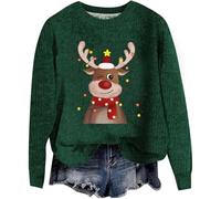 Ladies Christmas Jumpers, Christmas Sweaters for Women, Crew Neck Knitted Jumper Tops Stylish Alpaca Fair Isle Winter Jumpers Ladies Xmas Jumpers Christmas Jumpers Ladies Casual Tops Xmas Knitwear