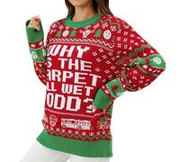 Ladies Christmas Jumpers, Christmas Sweaters for Women, Crew Neck Knitted Jumper Tops Stylish Alpaca Fair Isle Knitted Jumpers Xmas Jumpers Plus Size Jumpers Casual Tops Xmas Knitwear