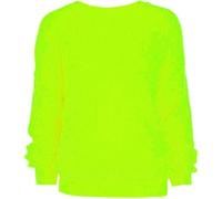 Ladies Chunky Knitted Sweater Pullover for Womens Cosy Baggy Winter Crew Neck Jumper Thick Top Casual Pull On Style Sweater Neon Yellow 12-14